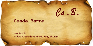 Csada Barna névjegykártya